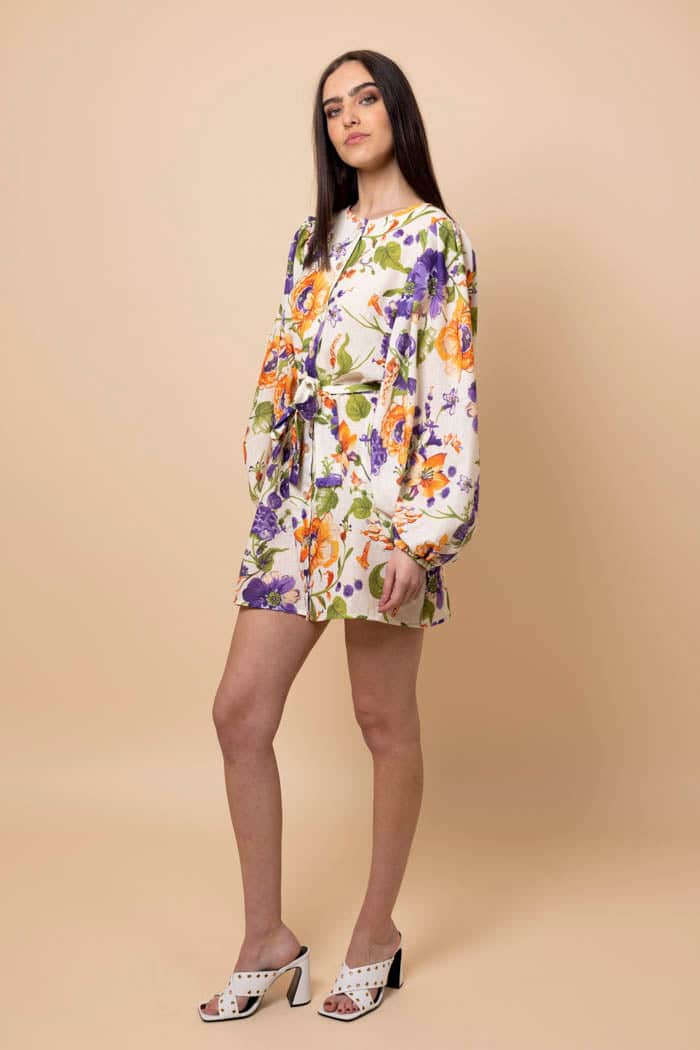 Abbie Shirt Dress Purple Floral 2