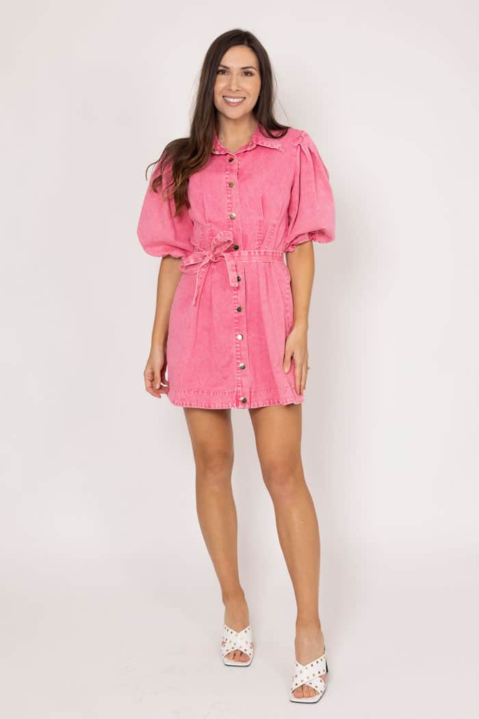 Nikisha mini dress pink 5