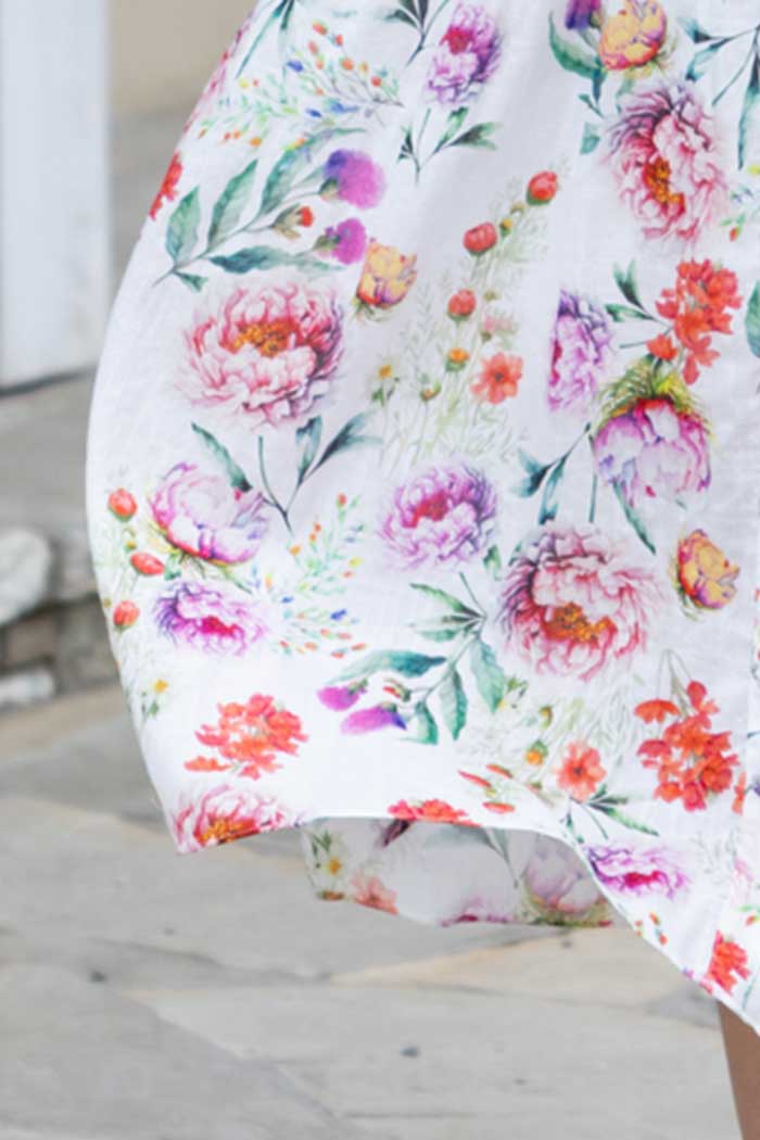 Kailani Midi Dress White Floral 4