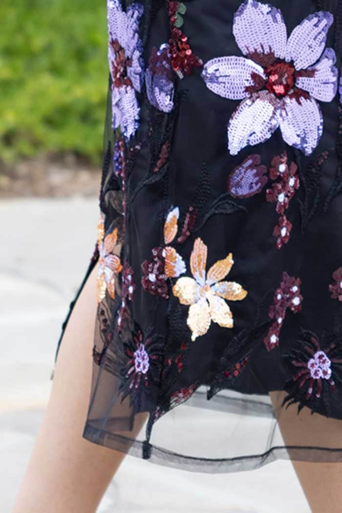 Valentina Midi Dress Sequin Black 5