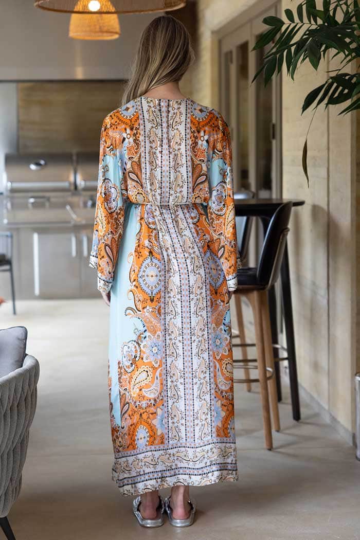 Ellie Long Kimono Blue 3