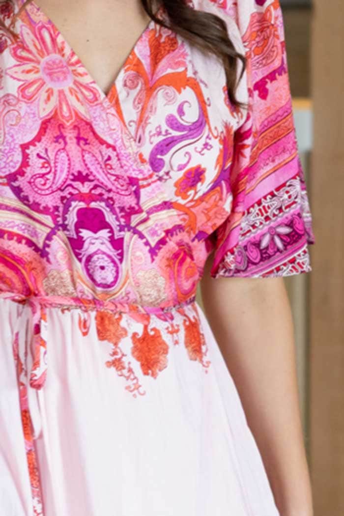 Jasper Wrap Dress Pink 4