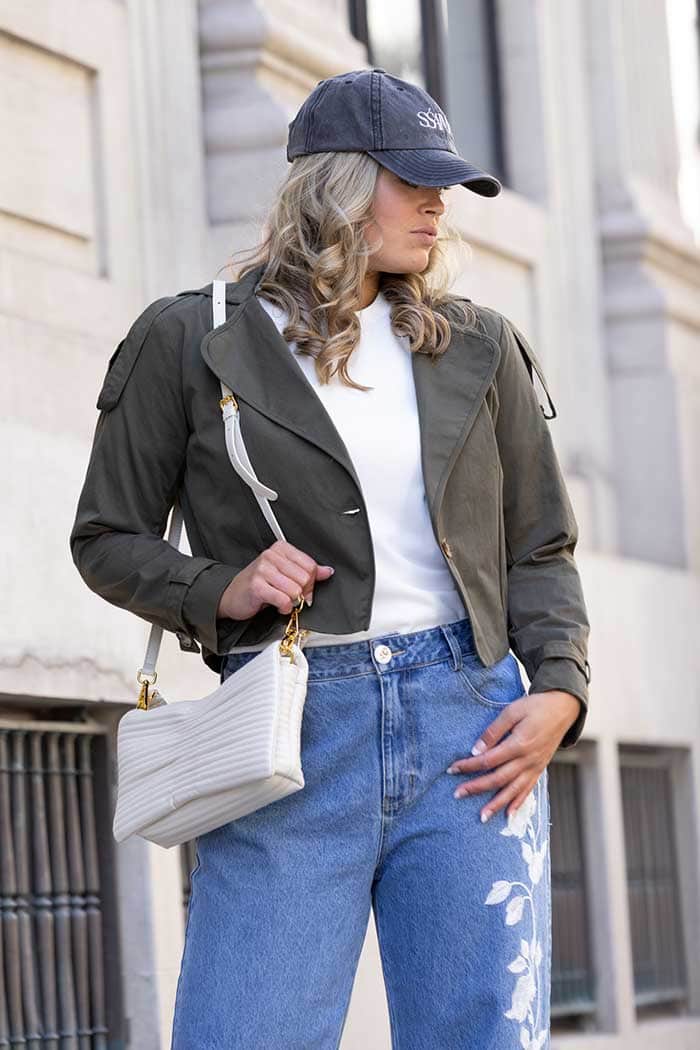 Riley Cropped Trench Khaki 2