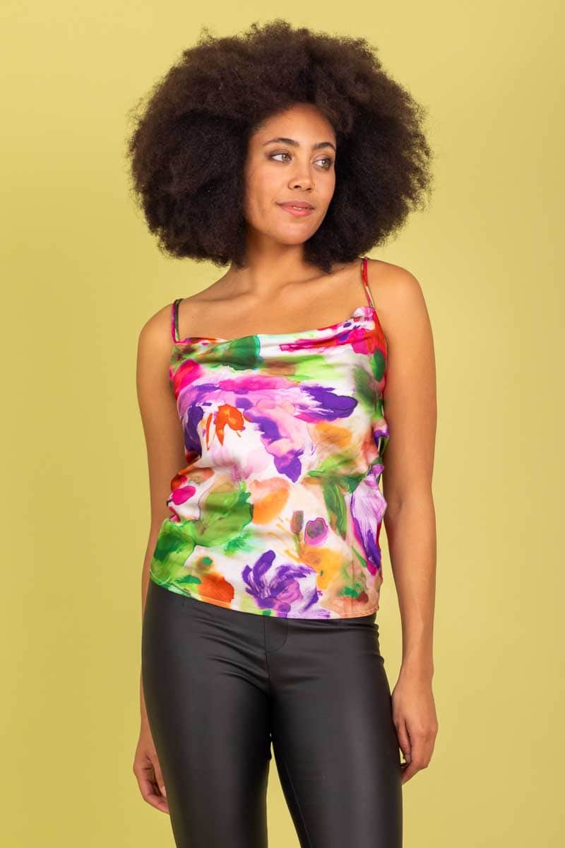 cowl neck singlet top