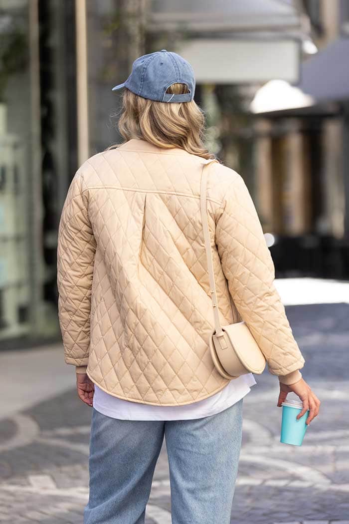 Rowena Padded Jacket Beige 3