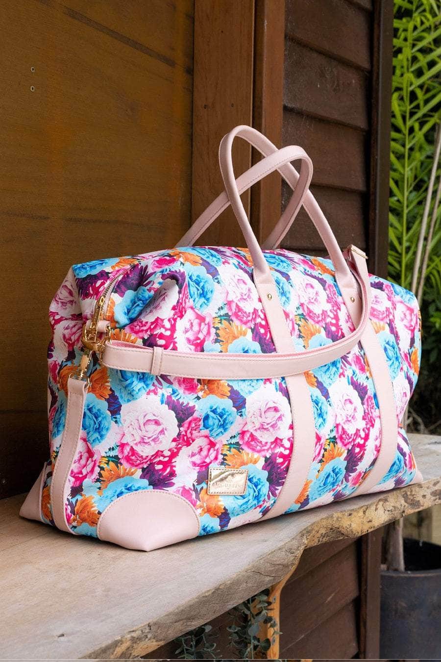 Floral print travel bag