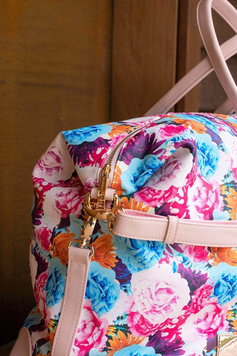 Floral print travel bag