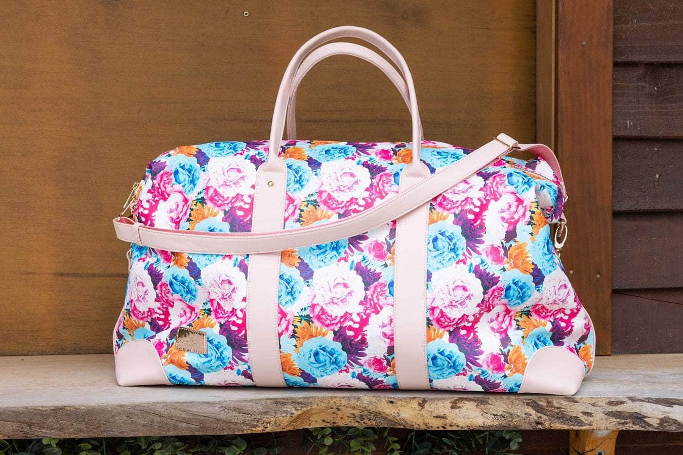 Floral print travel bag