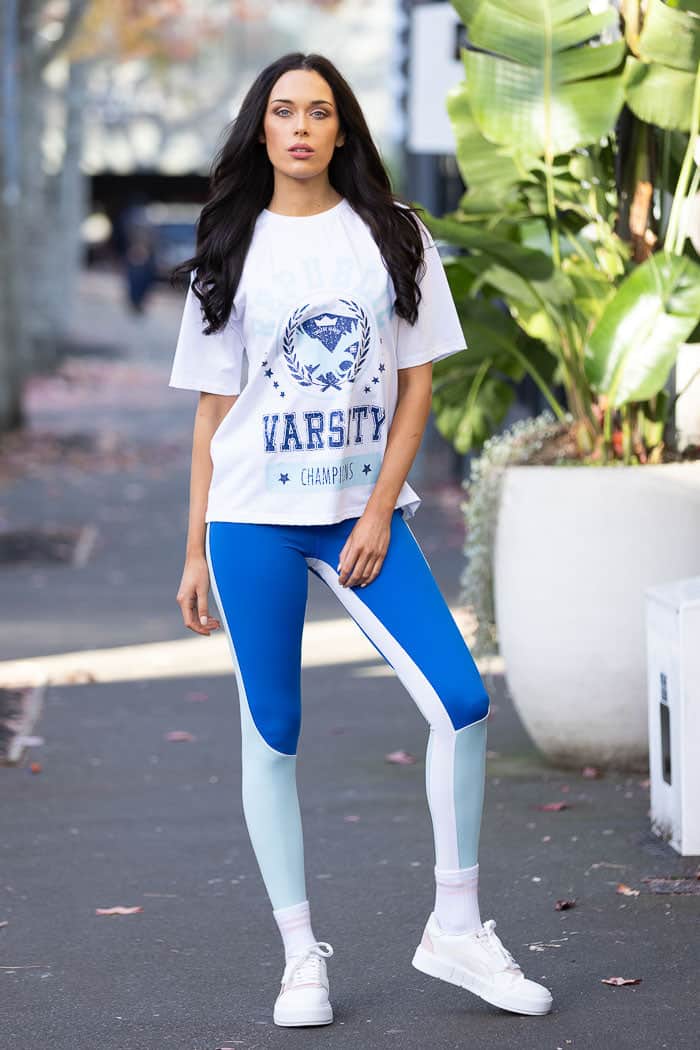 blue womens leggings