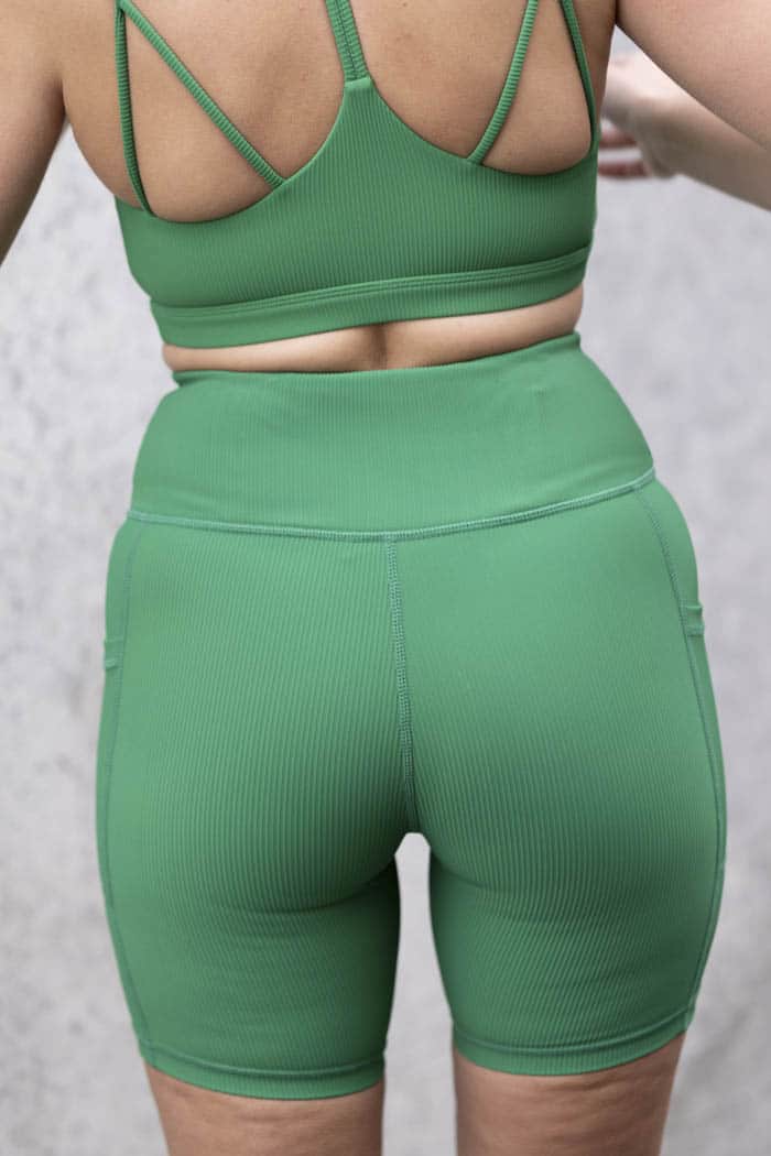 Go Getter Ribbed Biker Green 4