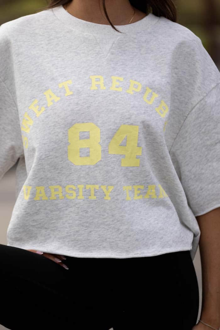 Varsity T-Shirt Grey Marle 5
