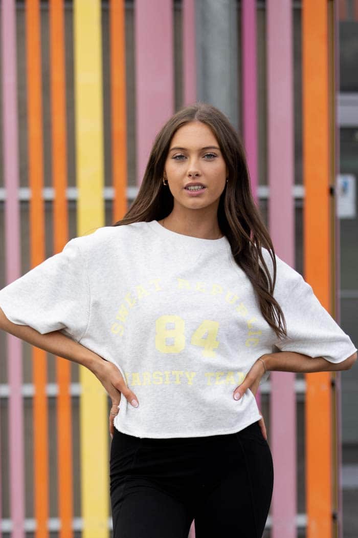 Varsity T-Shirt Grey Marle 2