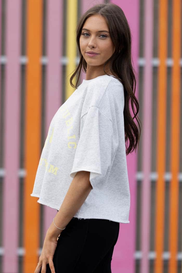 Varsity T-Shirt Grey Marle 3