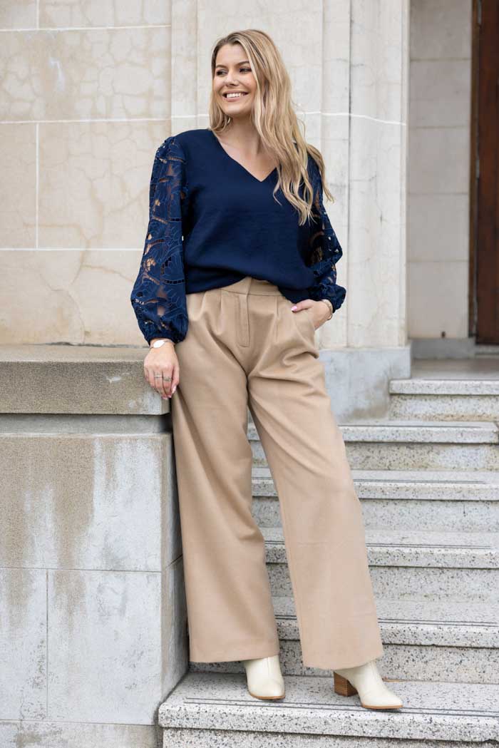 beige wool pants trousers