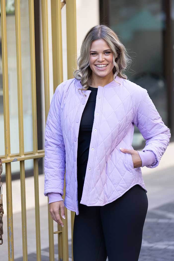 Stevie Quilted Jacket Lilac 3