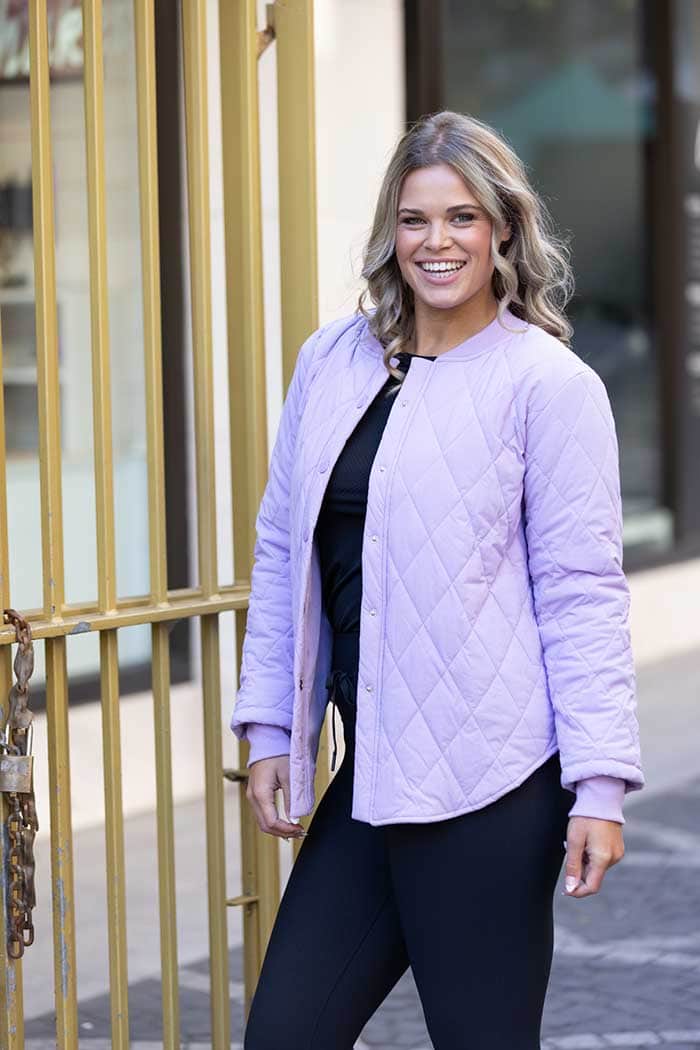 Stevie Quilted Jacket Lilac 2