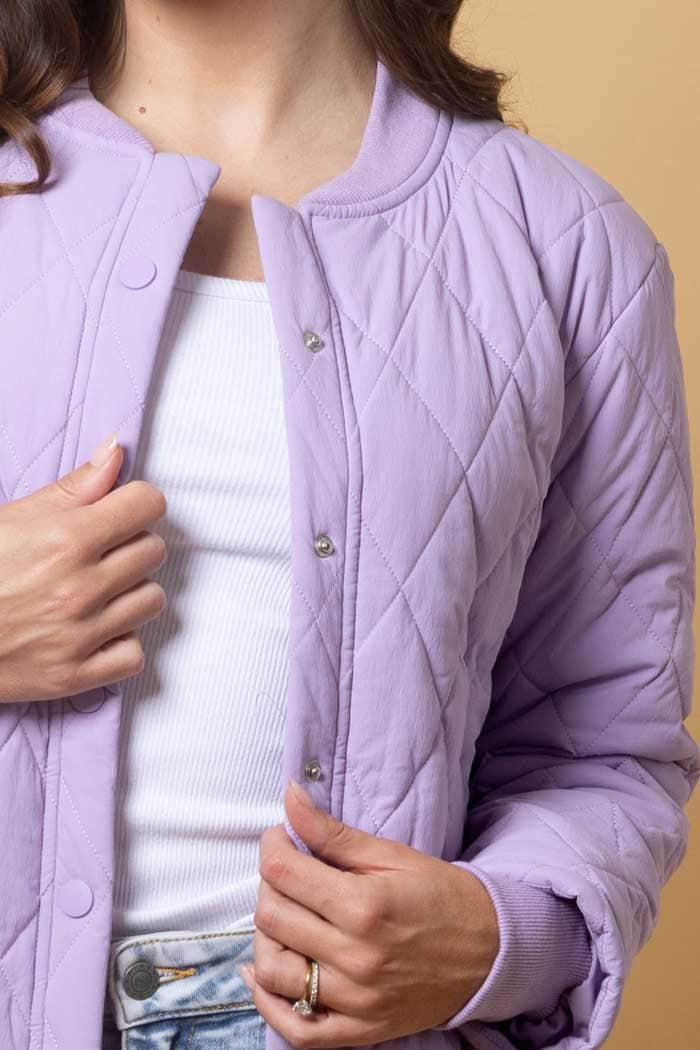 Stevie Quilted Jacket Lilac 4