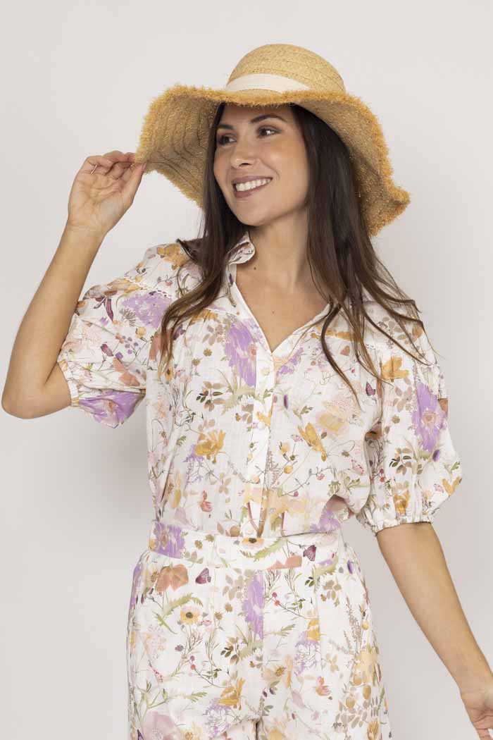 Gilly White Floral Shirt 4