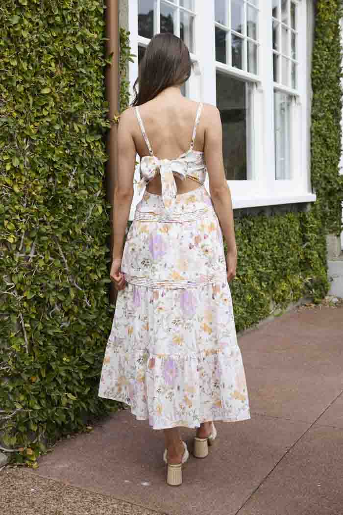 Matai White Floral Maxi Dress 3