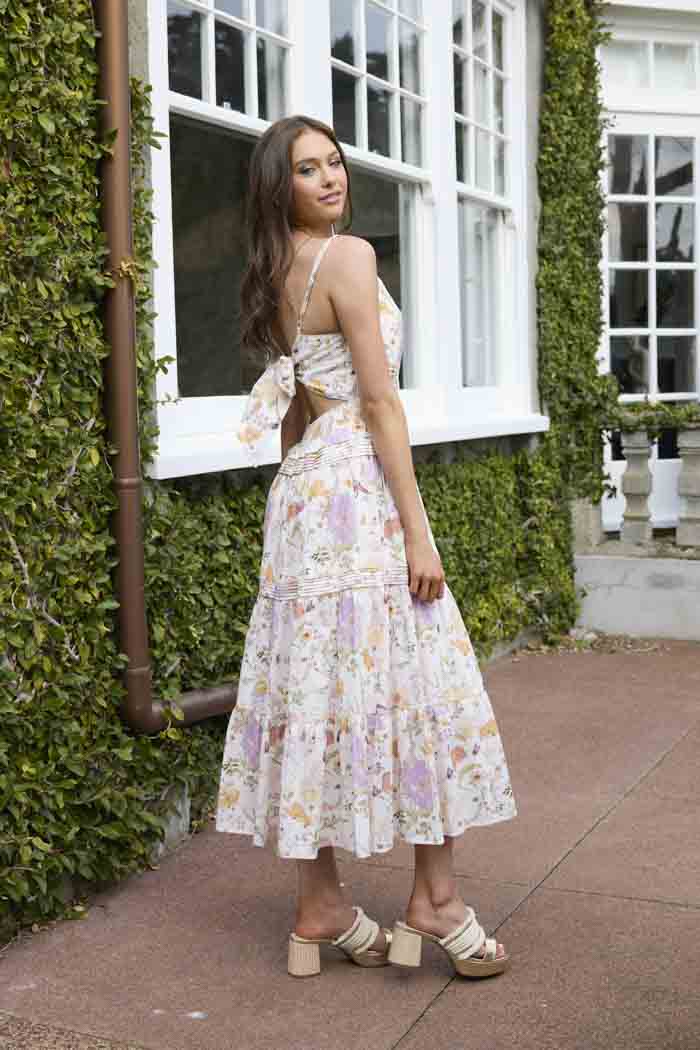 Matai White Floral Maxi Dress 2