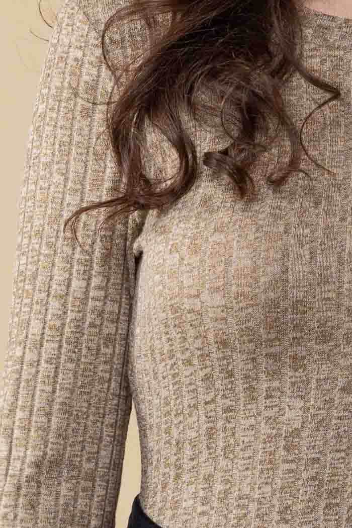 Talia Long Sleeve Top Beige 4