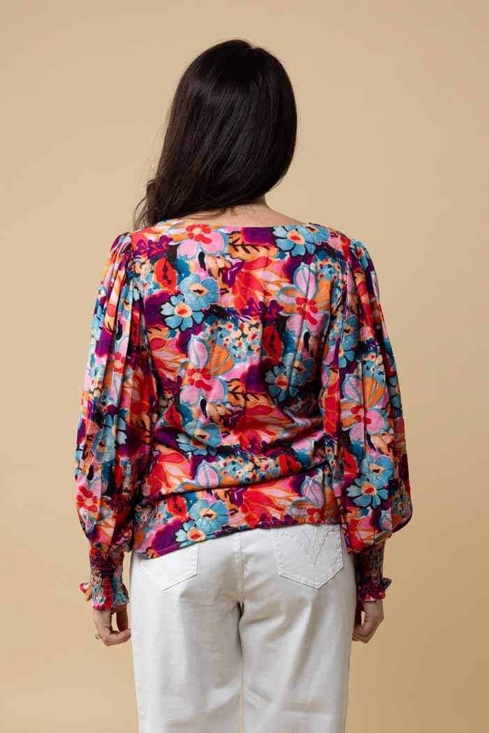 Tamara V Neck Top Floral 4