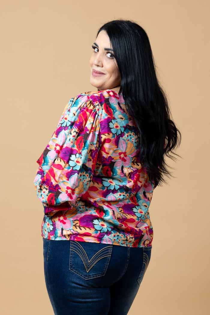 Tamara V Neck Top Floral 6