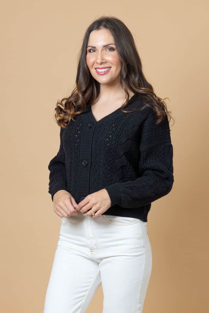 Tash Knit Cardi Black 2