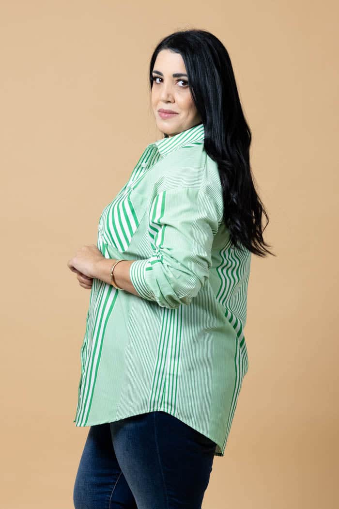Thea Shirt Green Stripe 4