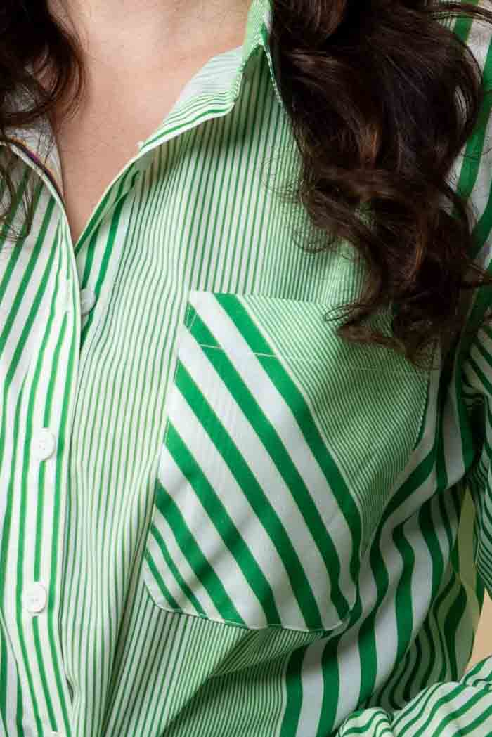 Thea Shirt Green Stripe 5