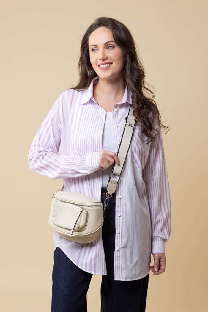 Thea Shirt Striped Lilac 2