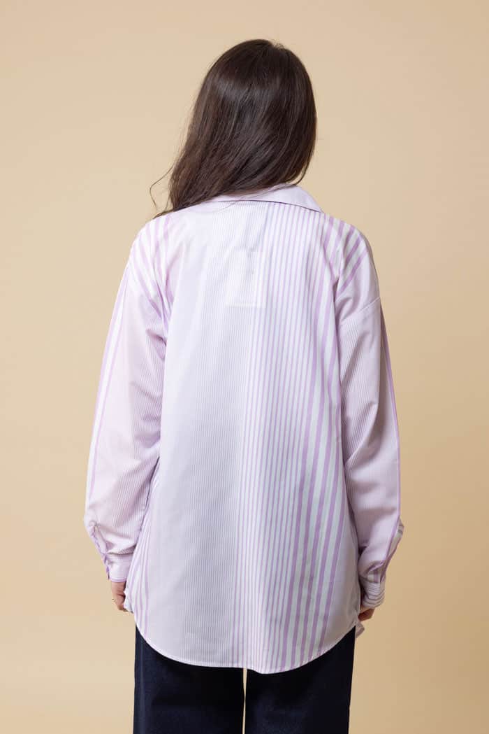 Thea Shirt Striped Lilac 4