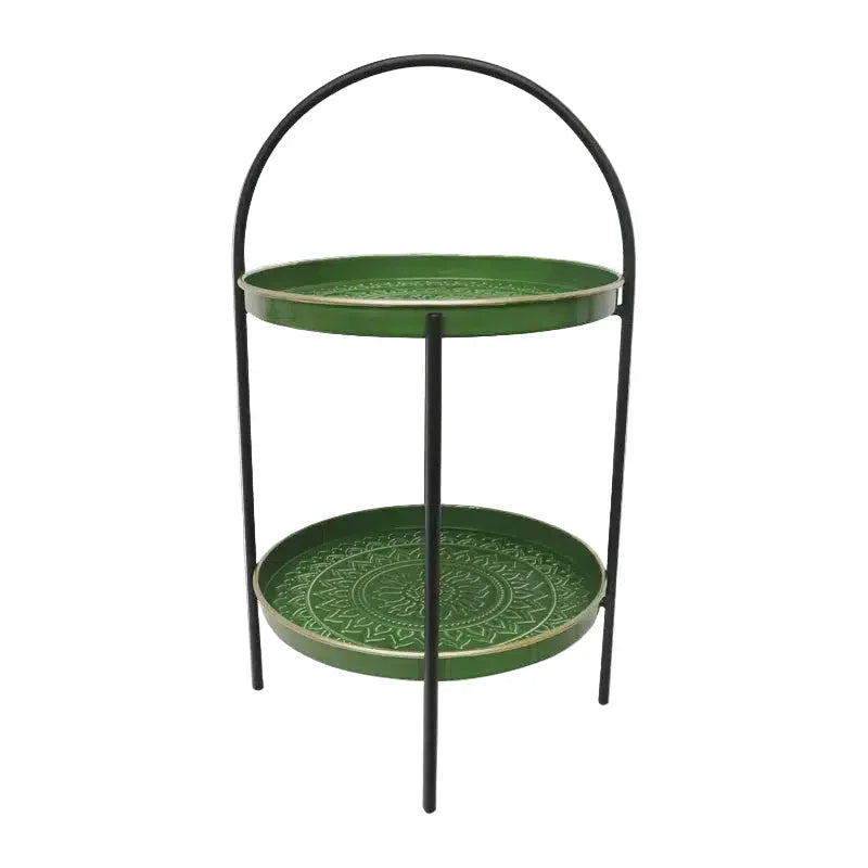 Le Forge Colleen Tiered Stand Aztec Dark Green