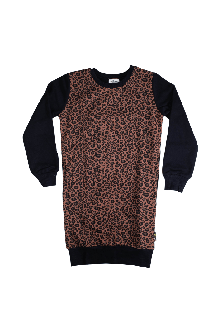 Toni Dress Rust Leopard/Black