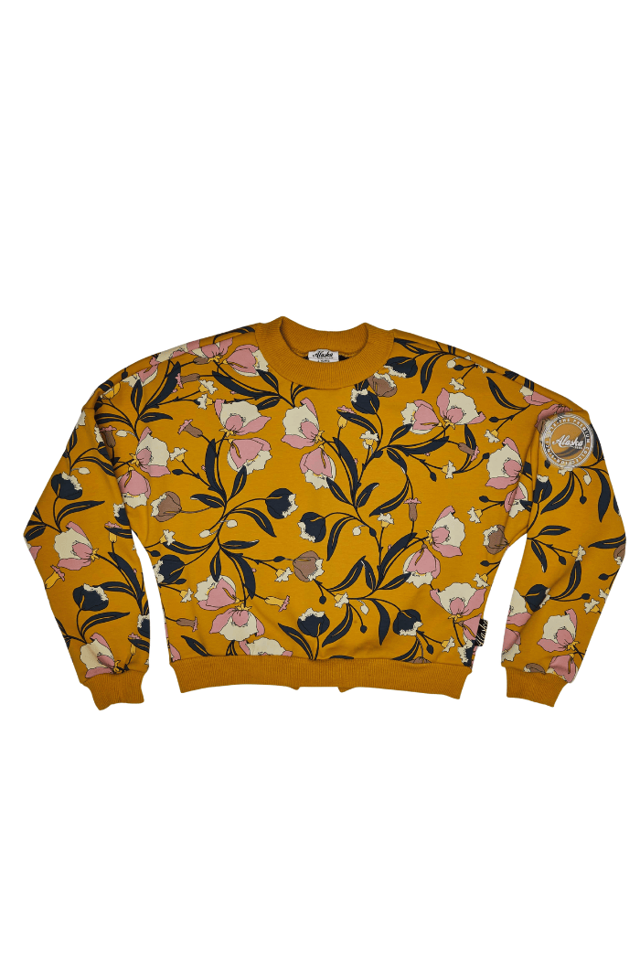 Lola Sweater Mustard Floral