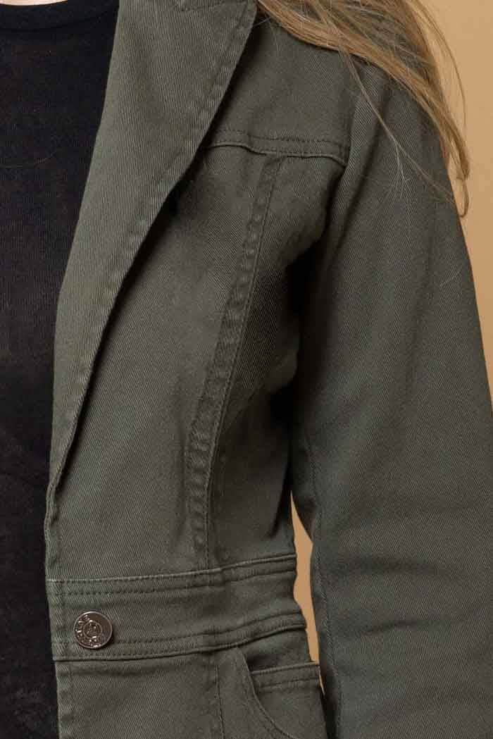 Wyona Khaki Denim Blazer 4
