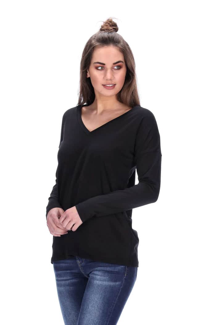 Zoe Long Sleeve Top Black 3