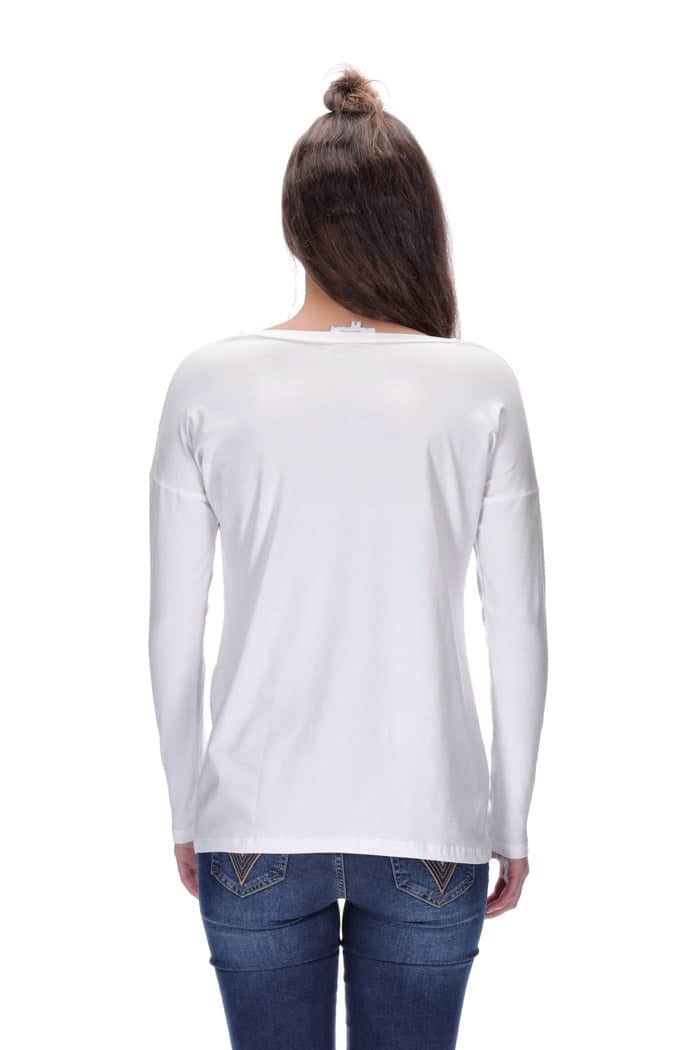 Zoe Long Sleeve Top White 4