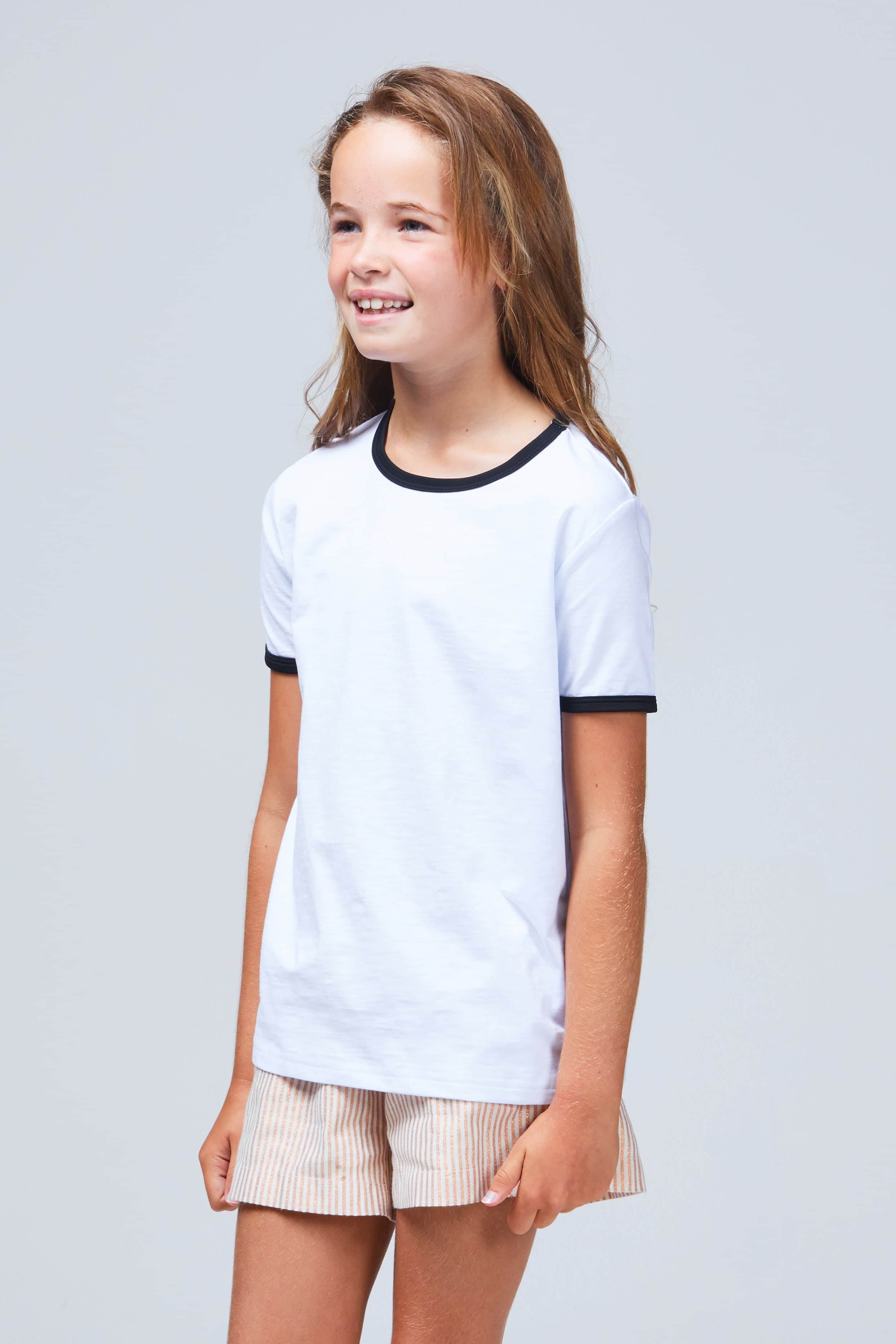 Riley Tee White/Black 3