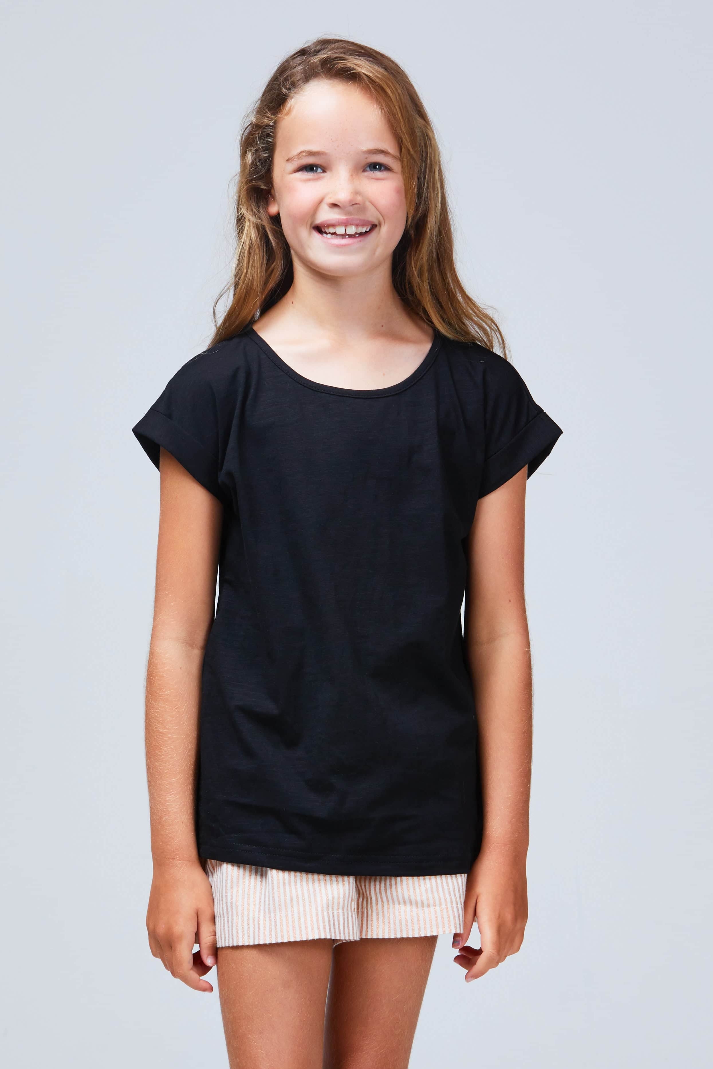black girls basic tee