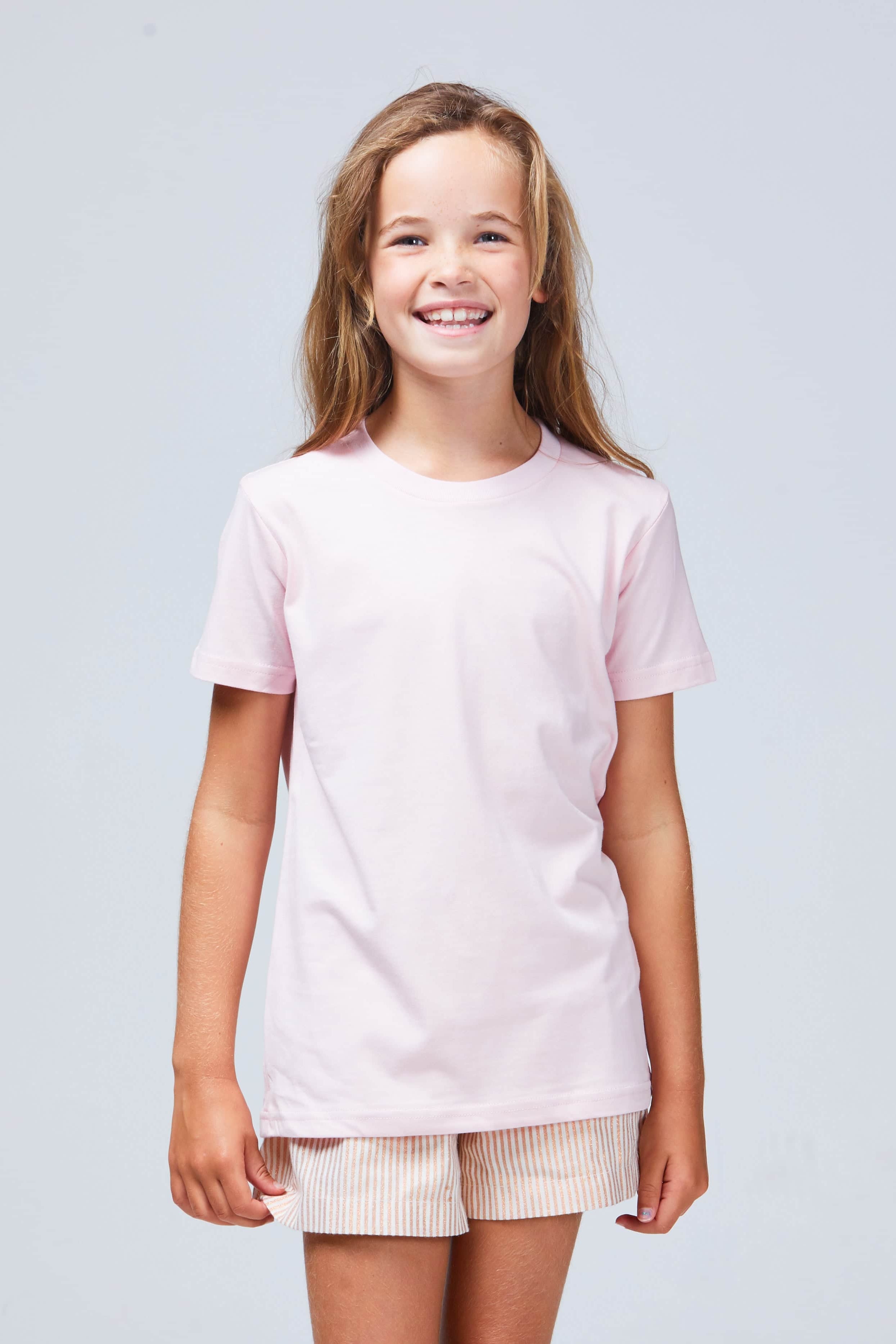 kids basic tee baby pink
