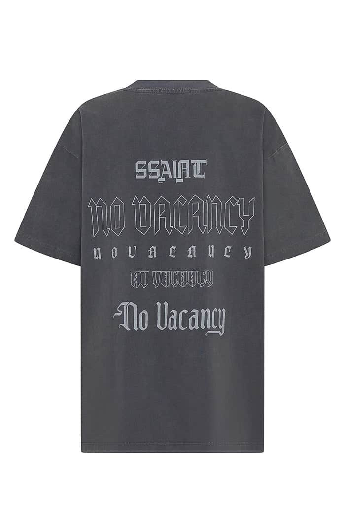 SSAINT No Vacancy Tee Charcoal Acid Wash 6