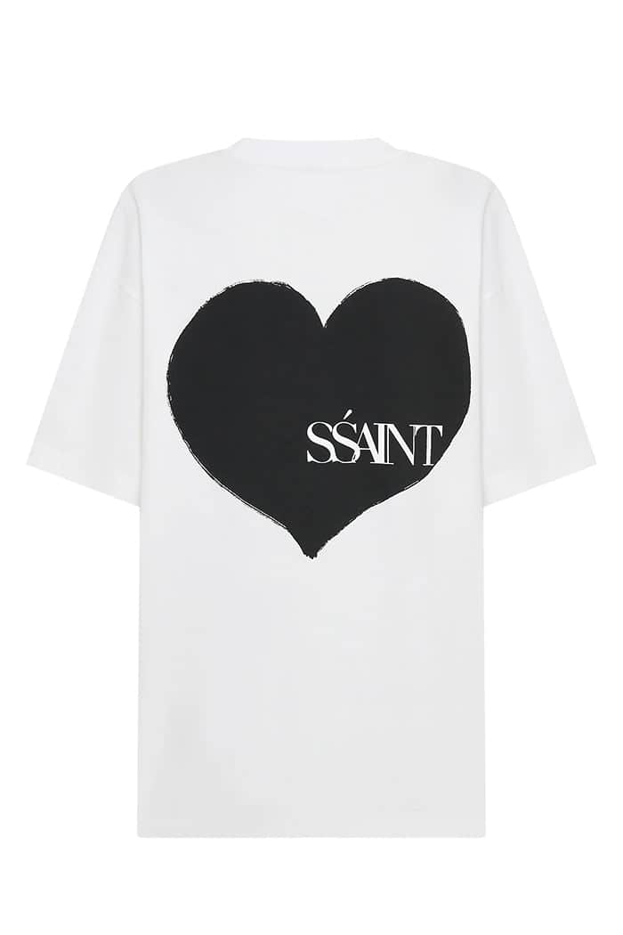 SSAINT Heart Tee Black White 2