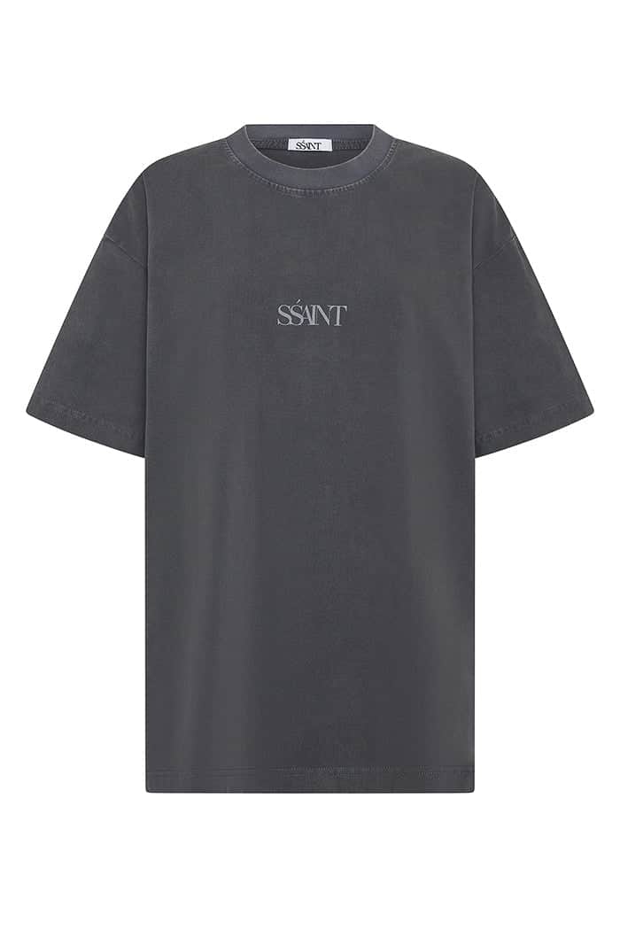 SSAINT No Vacancy Tee Charcoal Acid Wash 5