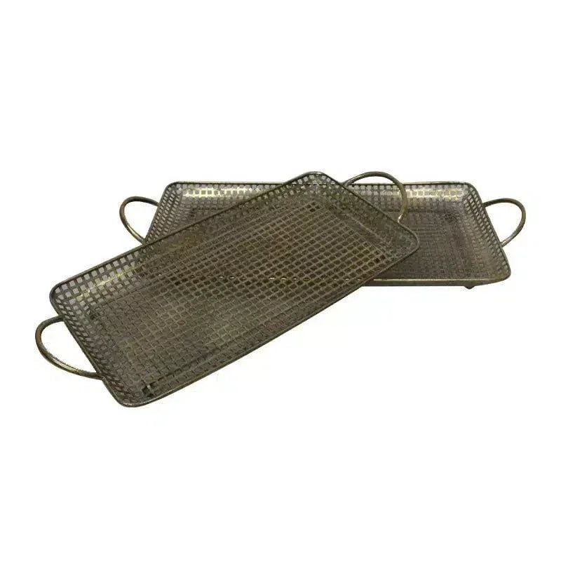 Le Forge Metal Tray Mesh set/2 Gold