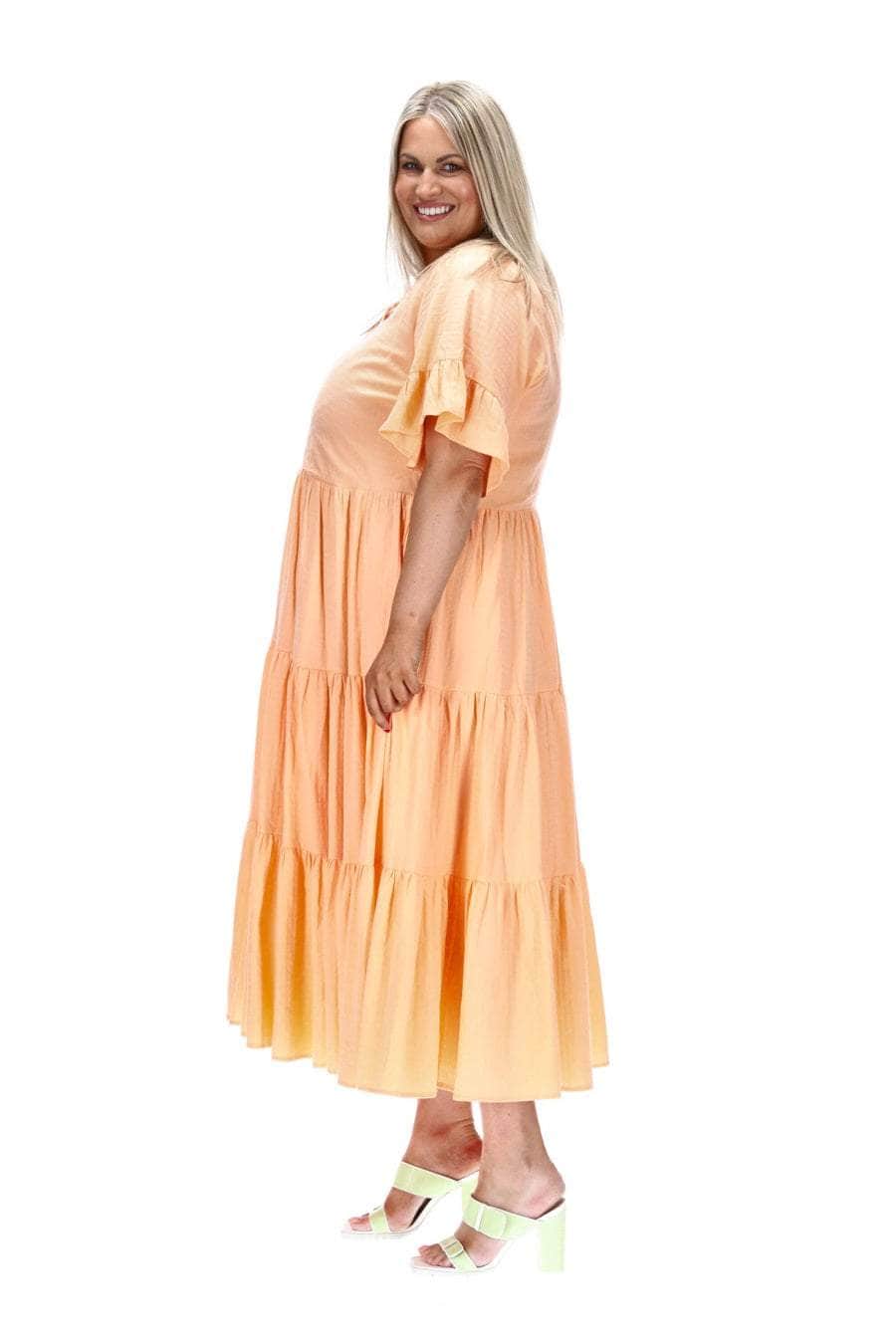 Alice Midi Dress Peach 2