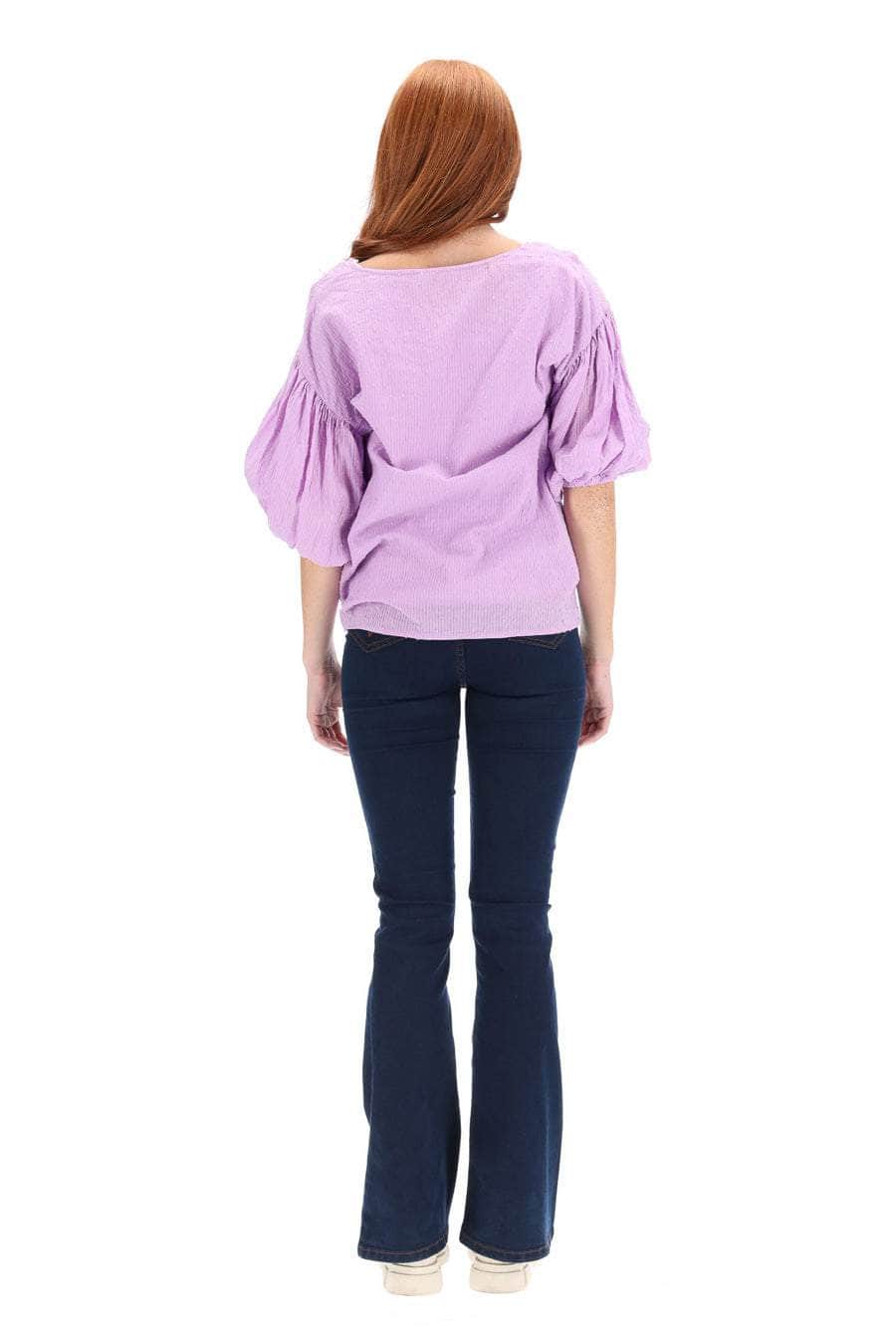 Puff Sleeve Blouse Lilac