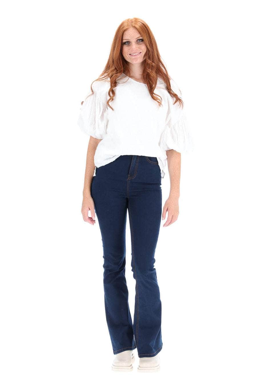 Puff Sleeve Blouse White