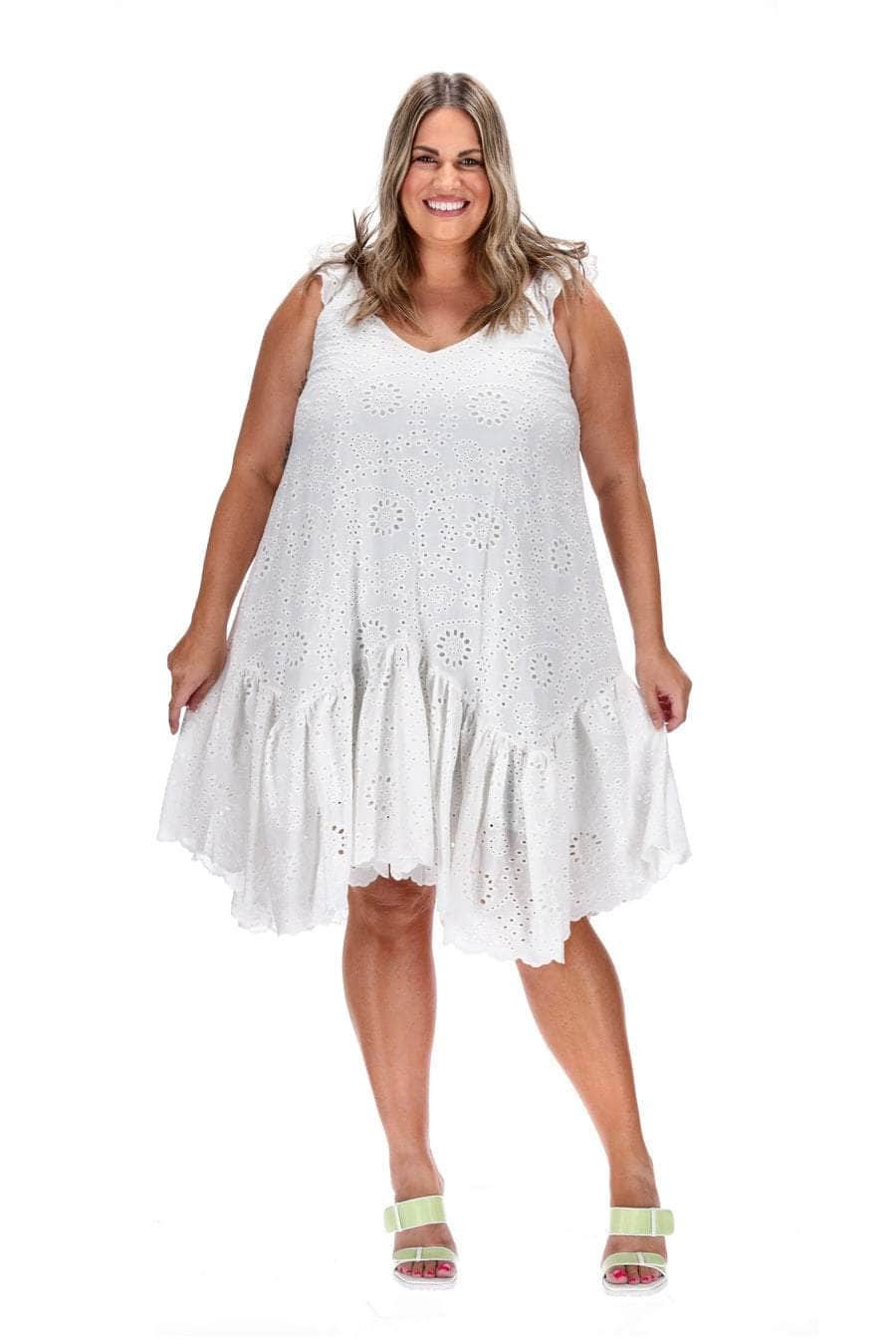 plus-size v neck dress