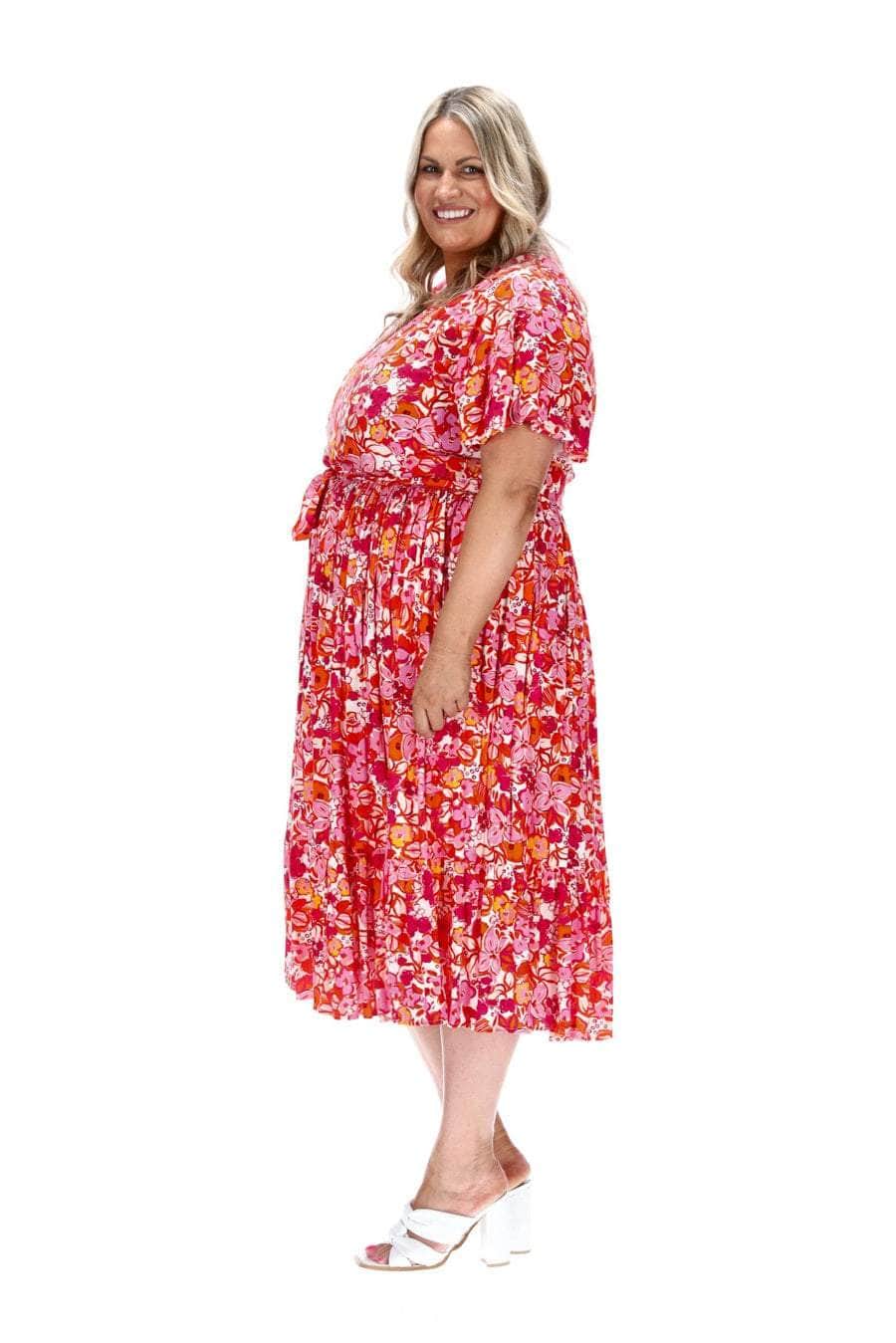 plus size v-neck dress